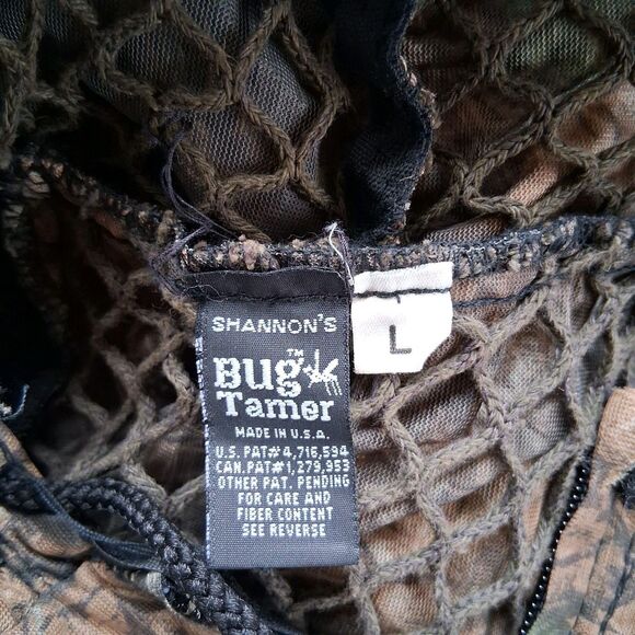 Shannons Bug Tamer Jacket Large Camo Breakup Hood Mesh Hunting 3D Grass Straw - Picture 4 of 8